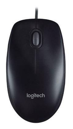 MOUSE LOGITECH WIRED OPTICAL USB B100 Black
