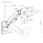 BRATECK επιτοίχια βάση οθόνης LDA113-111, 17-32", έως 9kg - Image 3