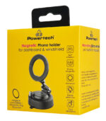 POWERTECH βάση smartphone αυτοκινήτου PT-1629 για ταμπλό/παρμπρίζ, μαγνητική, μαύρη - Image 4