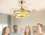 BRUNO ανεμιστήρας οροφής με LED φως BRN-0225, AC 122W, 42", Φ107x58εκ., χρυσός - Image 6