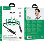 Bluetooth Hands Free Hoco ES62 Plus Neckband Magnetic v5.4 1200mAh 150Hrs Αναπαραγωγής TF Card LED Ένδειξη Μπαταρίας Μαύρα - Image 2
