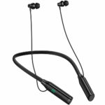 Bluetooth Hands Free Hoco ES62 Plus Neckband Magnetic v5.4 1200mAh 150Hrs Αναπαραγωγής TF Card LED Ένδειξη Μπαταρίας Μαύρα