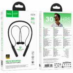 Bluetooth Hands Free Hoco ES74 Refinado Neckband Magnetic v5.4 280mAh 30Hrs Αναπαραγωγής Ειδοποίηση Κλήσεων με Δόνηση Μαύρα - Image 2