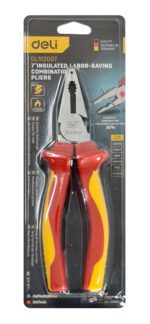 DELI πένσα ίσια ηλεκτρολόγου DL512007, μόνωση VDE 1000V, 18cm - Image 4