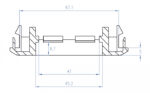 DELOCK module βάση πρίζας Easy 45 81317, 175x80mm, λευκό - Image 4