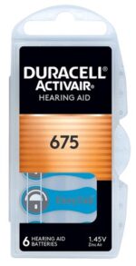 DURACELL μπαταρίες ακουστικών βαρηκοΐας Activair 675