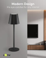 GOOBAY επιτραπέζιο φωτιστικό 77673, 3000K, dimmable, επαναφορτιζόμενο, μαύρο - Image 6