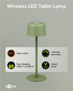 GOOBAY επιτραπέζιο φωτιστικό 77677, 3000K, dimmable, επαναφορτιζόμενο, πράσινο - Image 6