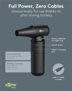 GOOBAY ηλεκτρικό air duster 77831 με φακό, 180W, 6000mAh, μαύρο - Image 5