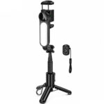 Gimbal Τρίποδο Hoco K90 Feliz Mini για Συσκευές 4.5"- 7" με Φωτισμό και Τηλεχειρισμό Μαύρο