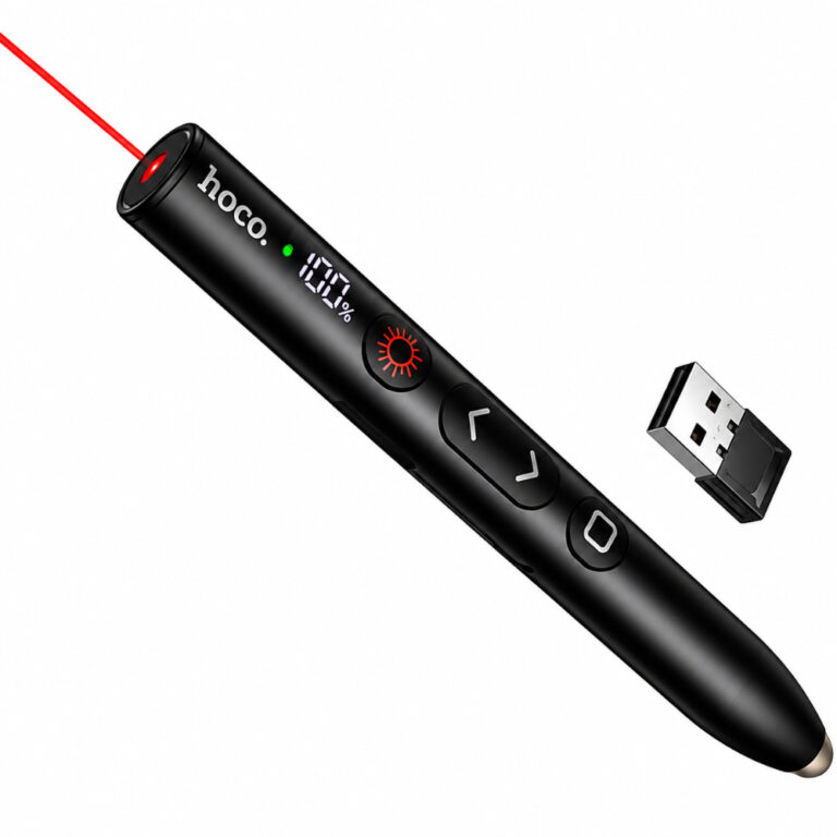Hoco GM203 Touch Smart Active Pen 2.4GHz 180mAh Ιδανικό για Έλεγχο Παρουσιάσεων και Laser Pointer Μαύρο