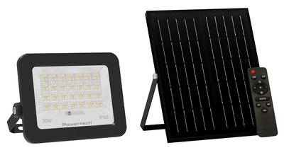 POWERTECH LED ηλιακός προβολέας PT-1461 με τηλεχειριστήριο