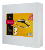 POWERTECH LED φωτιστικό οροφής HLL-0199, 29W, 4000K, Φ38x10cm, χρυσό/μαύρο - Image 6
