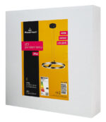 POWERTECH LED φωτιστικό οροφής HLL-0202, 29W, 4000K, Φ38x120cm, ασημί/μαύρο - Image 6