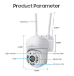 POWERTECH smart κάμερα PT-1144, 2MP, Wi-Fi, PTZ, IP65 - Image 6