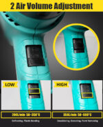 PROSKIT πιστόλι θερμού αέρα SS-626B με οθόνη, 1800W, 50~600 °C - Image 4