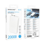 Power Bank Borofone BJ78A 20000mAh 5V/2A με 4 Θύρες 1xUSB-C 2xUSB-A 1xMicroUSB και LED Ένδειξη Μπαταρίας Λευκό - Image 2
