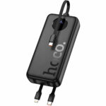 Power Bank Hoco J132A Sabio 20000mAh 22.5W+PD20W με Ενσωματομένα Καλώδια 2xUSB-C 1xLightning 1xUSB-A Θύρα και LED Ένδειξη Μπαταρίας Μαύρο