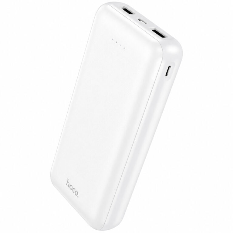 Power Bank Hoco J153A Stability 10W 20000mAh 2xUSB-A 1xUSB-C 1xMicroUSB και LED Ένδειξη Μπαταρίας Λευκό