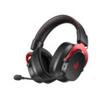 QCY Heroad VT200 Pro Tri-mode Red Wired/Wireless/BT Gaming Headset 53mm Metal Headband PS4/PS5/PC - Image 4