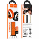 Watchband Hoco WA41 Parkour Series 38/40/41/42 mm Nylon Strap για Apple Watch series 1/2/3/4/5/6/7/8/9/SE/SE2 Πορτοκαλί - Image 2