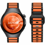 Watchband Hoco WH27 Flexible Series Silicon Strap για Samsung Huawei Xiaomi Vivo OPPO κα 22mm Universal Μαύρο-Πορτοκαλί - Image 3