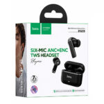 Wireless Hands Free Hoco EQ35 Rhyme TWS ANC ENC Six Mic Noise Reduction v5.4 400mAh 7h Ομιλίας Μαύρα - Image 2
