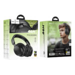 Wireless Ακουστικά Stereo Hoco W53 Tone Hi-Fi v5.4 400mAh με AUX TF Μαύρα - Image 2