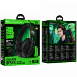 Ακουστικά Gaming Ασύρματα Hoco W114 Magic Surround Stereo v5.4 600mAh με Αποσπώμενο Μικρόφωνο και Δυνατότητα Ενσύρματης Χρήσης Μαύρο - Image 2