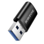 Αντάπτορας Borofone BV26B USB-C σε USB-A USB3.0 Υποστηρίζει Γρήγορη Φόρτιση Μαύρος - Image 3