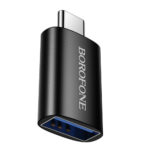 Αντάπτορας Borofone BV26C USB-A σε USB-C USB3.0 Μαύρος