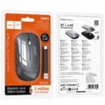 Ασύρματο Επαναφορτιζόμενο Ποντίκι Hoco GM43 Adelanto 450mAh Dual Mode 2.4GHz και BT με 3 Πλήκτρα 1600 DPI Γκρι - Image 2