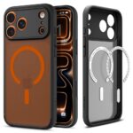 Θήκη Spigen Ultra Hybrid Magsafe για iPhone Apple 17 Pro Max Ημιδιάφανο Μαύρο-Πορτοκαλί