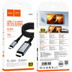 Καλώδιο Hoco UA43 USB-C σε HDMI 4K 30Hz Braided Μαύρο 1.8m - Image 2