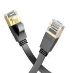 Καλώδιο Δικτύου Hoco US07 General Pure Copper Cat 6 UTP Πλακέ Καλώδιο 1Gbps 10m Μαύρο