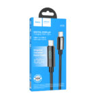 Καλώδιο Σύνδεσης Hoco U125 Benefit USB-C σε USB-C PD100W 3A για Γρήγορη Φόρτιση με Ένδειξη Φόρτισης Braided Μαύρο 1.2m - Image 2