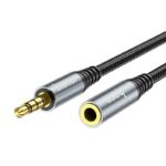 Καλώδιο σύνδεσης Ήχου Hoco UPA20 3.5mm Αρσενικό σε 3.5mm Θηλυκό με Braided Καλώδιο 1m Μαύρο