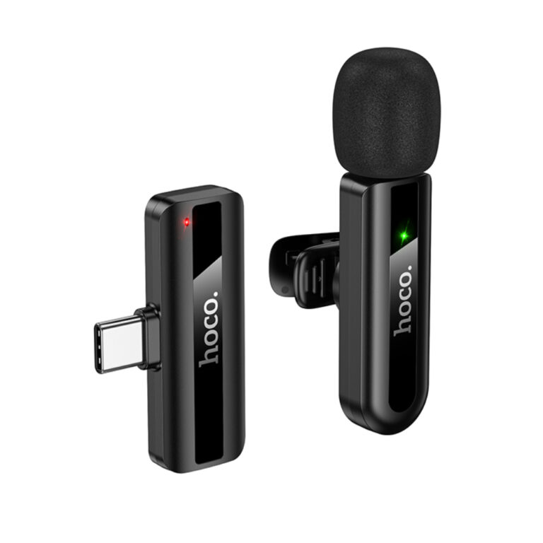 Μικρόφωνο Πέτου Ασύρματο Hoco L20 Fair Lavalier USB-C HD Πλήρως Πολυκατευθυντικό Μικρόφωνο 2.4GHz 60mAh 4h Λειτουργίας 15m Ακτίνα Μαύρο