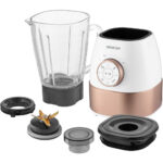 Μπλέντερ Sencor SBL 5870GD 1.5lt 1800W με Λεπίδες Τιτανίου 4 Προγράμματα Λειτουργίας και Επιλογέα Ταχύτητας Λευκό Χρυσό - Image 3