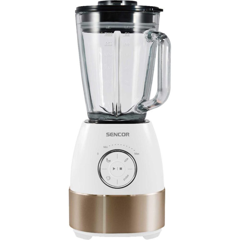 Μπλέντερ Sencor SBL 5870GD 1.5lt 1800W με Λεπίδες Τιτανίου 4 Προγράμματα Λειτουργίας και Επιλογέα Ταχύτητας Λευκό Χρυσό