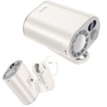 Φορητός Επαναφορτιζόμενος Ανεμιστήρας Hoco HX609 Lightweight Quiet 3600mAh 12000 Rpm Max Μανταλάκι Στερέωσης και LCD Display Λευκός