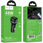 Φορτιστής Αυτοκινήτου Hoco Z58A Rank 48W 1xUSB-A 1xUSB-C PD QC3.0 Fast Charge Μαύρος - Image 2