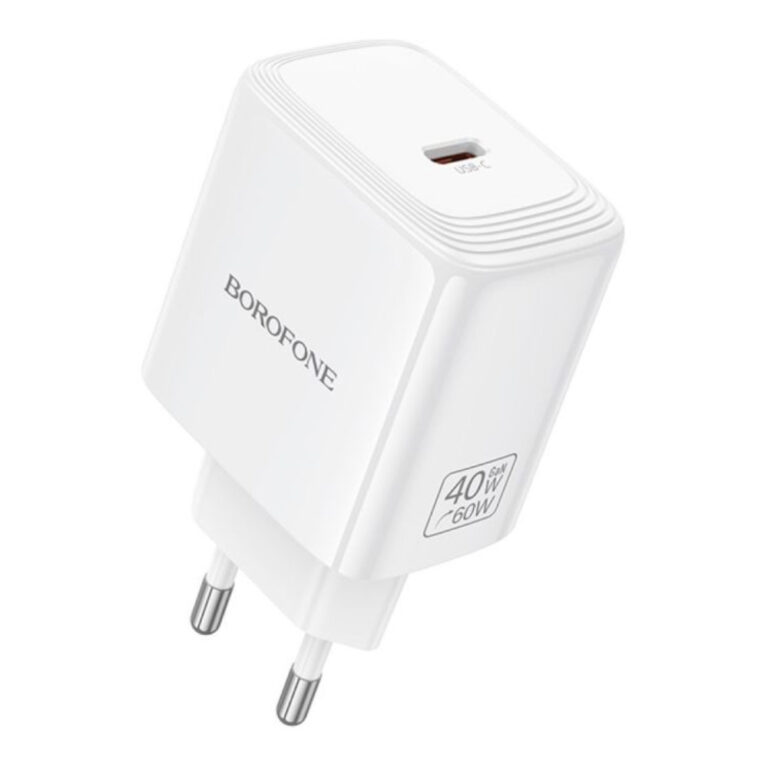 Φορτιστής Ταξιδίου Borofone BN33 Fuente GaN USB-C PD40W Λευκός