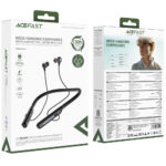 Bluetooth Hands Free Acefast N5 Neckband Magnetic v5.4 200mAh 30Hrs Αναπαραγωγής IPX4 Μαύρα - Image 2