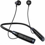 Bluetooth Hands Free Hoco. DSS07 Excellent Neckband v5.4 1200mAh MicroSD 200 Ώρες Αναπαραγωγής Μαύρα