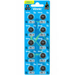 Buttoncell Vinnic LR1121F AG8 LR55 Τεμ. 10 με Διάτρητη Συσκευασία