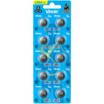 Buttoncell Vinnic LR1154F AG13 LR44 Τεμ. 10 με Διάτρητη Συσκευασία