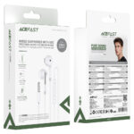 Hands Free Acefast L14 Earphones Stereo 3.5mm με Μικρόφωνο Λευκά 1.2m - Image 2