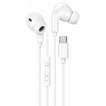 Hands Free Hoco. DM48 Rock Stereo USB-C με Μικρόφωνο 1.2m Λευκά Συμβατά με Όλες τις USB-C Συσκευές