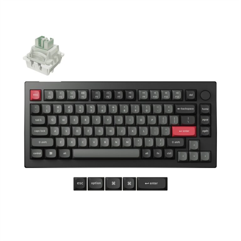 Keychron C75 HE 8K (C75H-M1-US) Hall Effect Keyboard RGB Magnetic Switch Black 75% US Layout